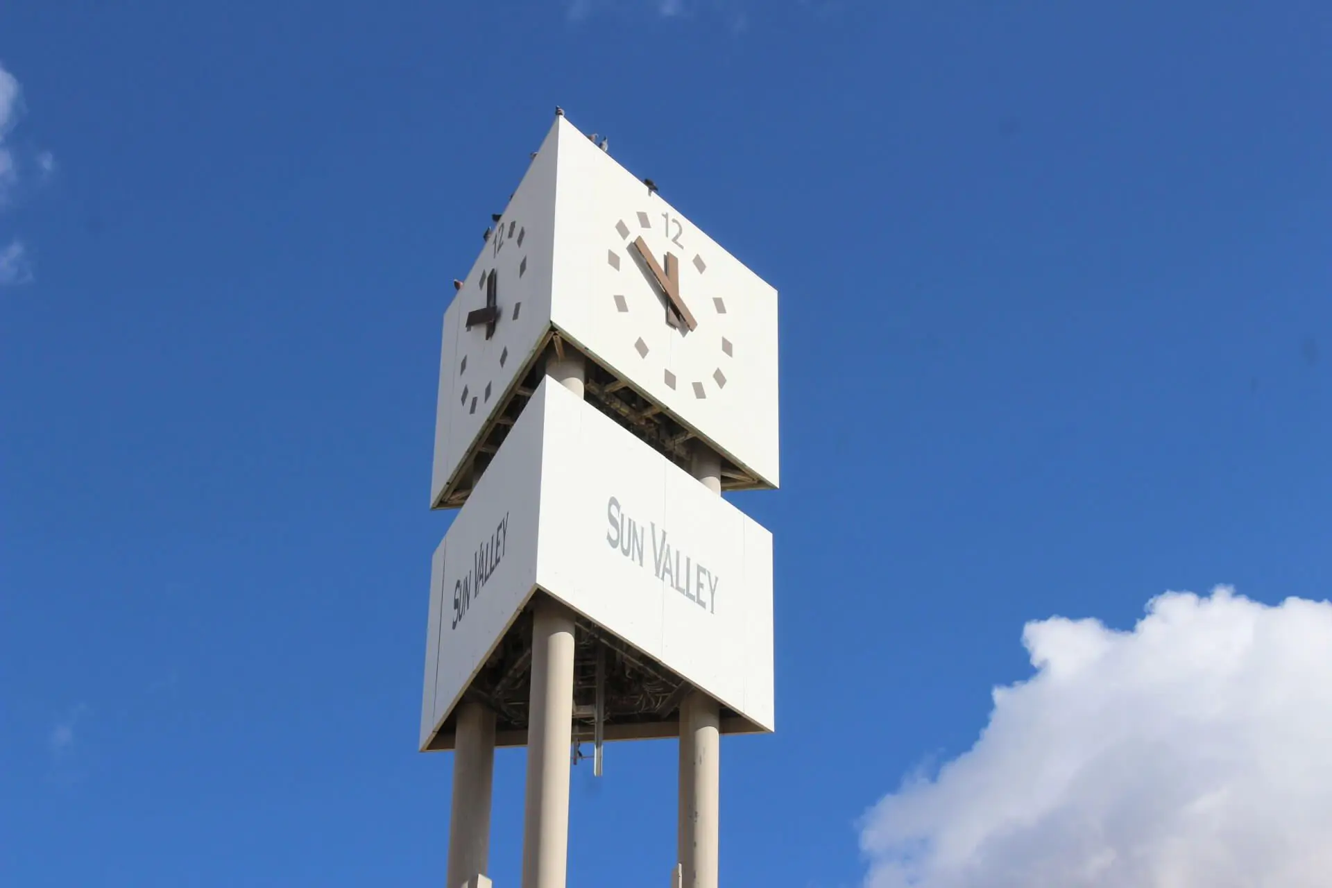 The iconic Sun Valley clock tower