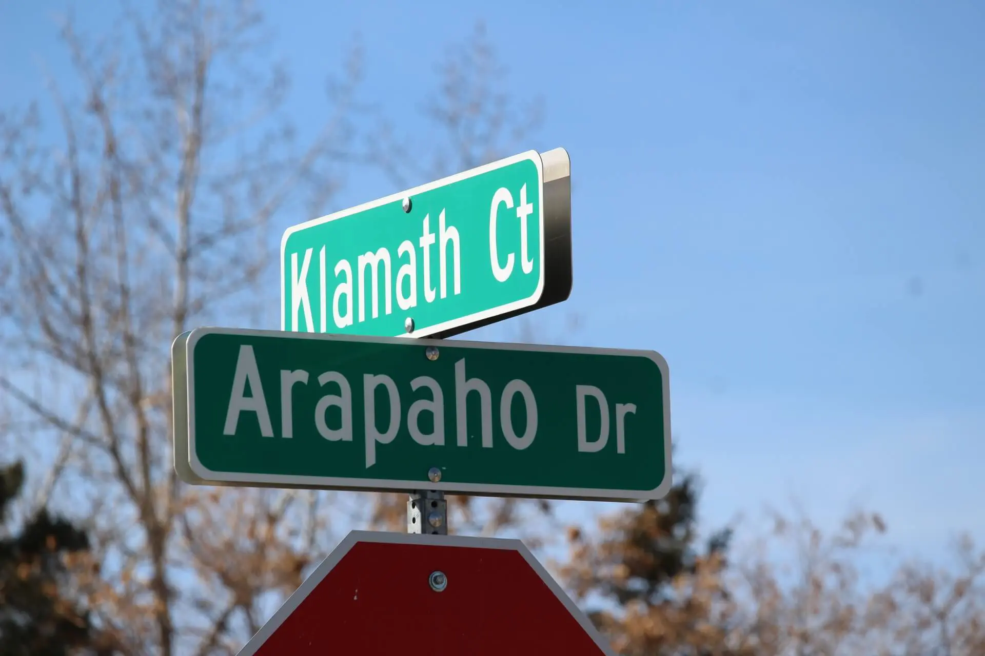 Highland Ranch Native American Tribe Street Signs
