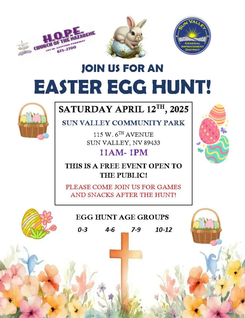 Sun Valley Easter Egg Hunt 2025 Flyer