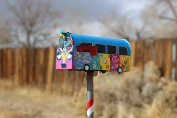 The Cutest, Little VW Bus You’ll Ever See! Pretty Mailbox in Sun Valley, Nevada