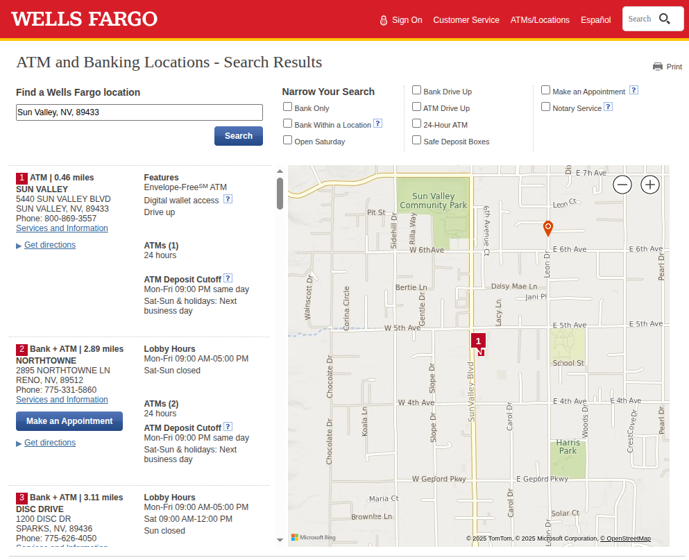 The old Sun Valley Wells Fargo ATM
