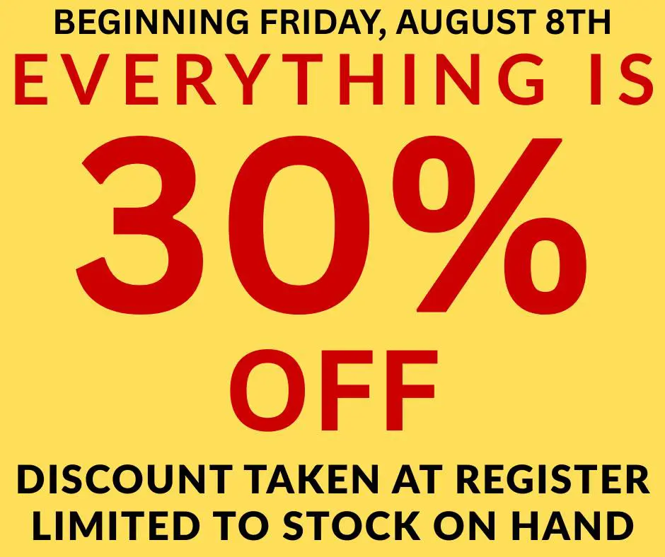 Scolari's Store Closing Sale. Everything is now 30% off.