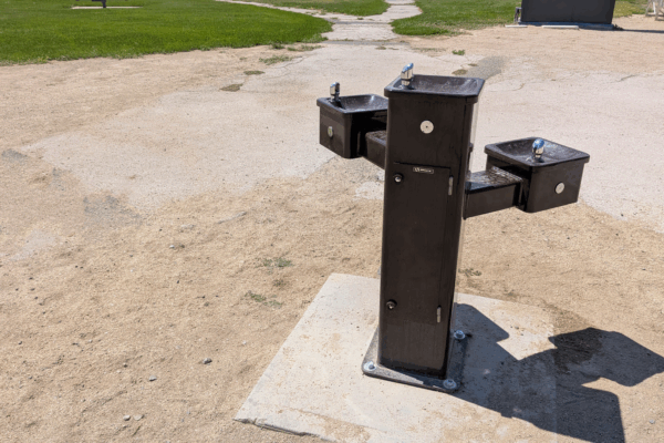 New Drinking Fountain at Gepford Park New 3-person drinking fountain at Gepford Park in Sun Valley, Nevada. Donated by the Haws Corporation of Sparks, Nevada.