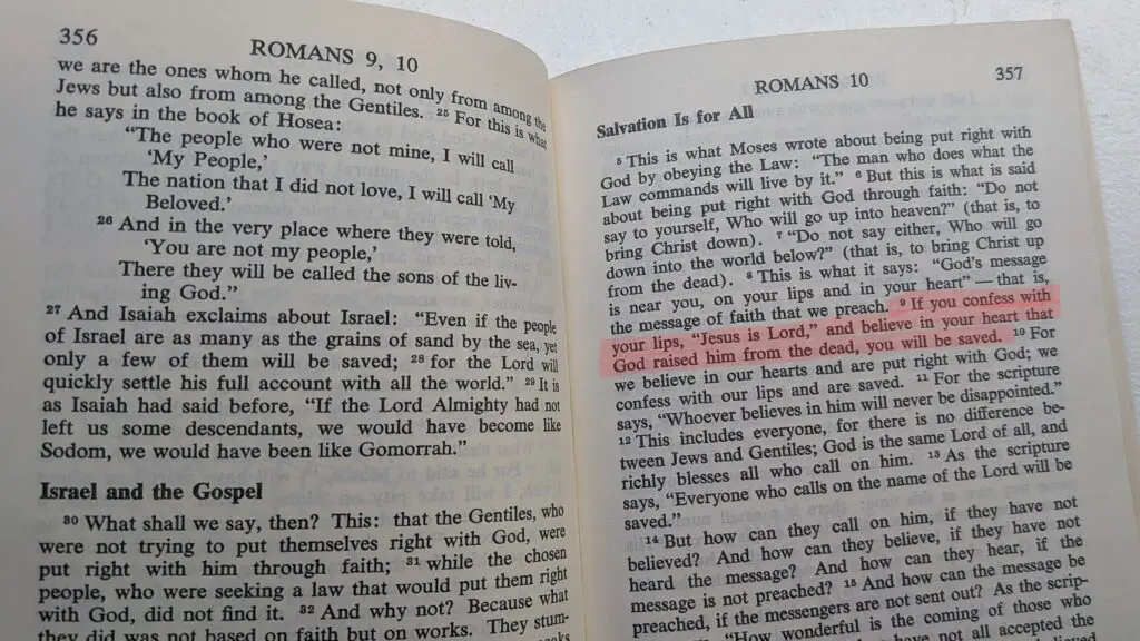 Today's English Version of Romans 10:9