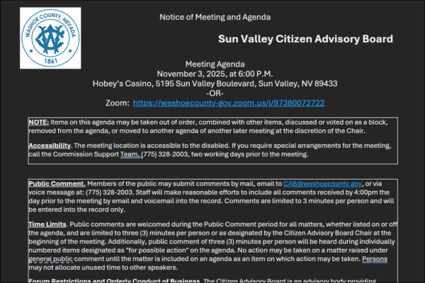 Sun Valley Citizen Advisory Board