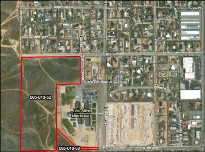 Proposed Location: Behind Lois Allen Elementary, corner of W 2nd Ave and Chocolate Dr in Sun Valley, Nevada