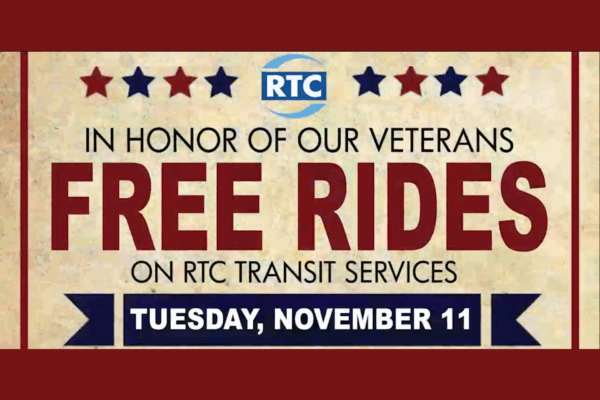 FOR RELEASE: RTC Provides Free Rides on Veterans Day Tuesday, November 11
