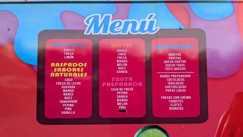 The amazing menu options at Antojitos El Nachito on Sun Valley Blvd in Sun Valley, NV.