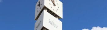 The iconic Sun Valley clock tower