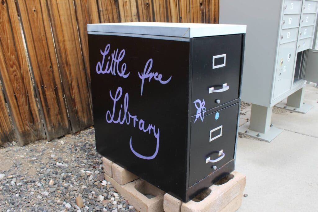 Little Free Library in Sparks, NV, just a stone's throw from Hug High School.