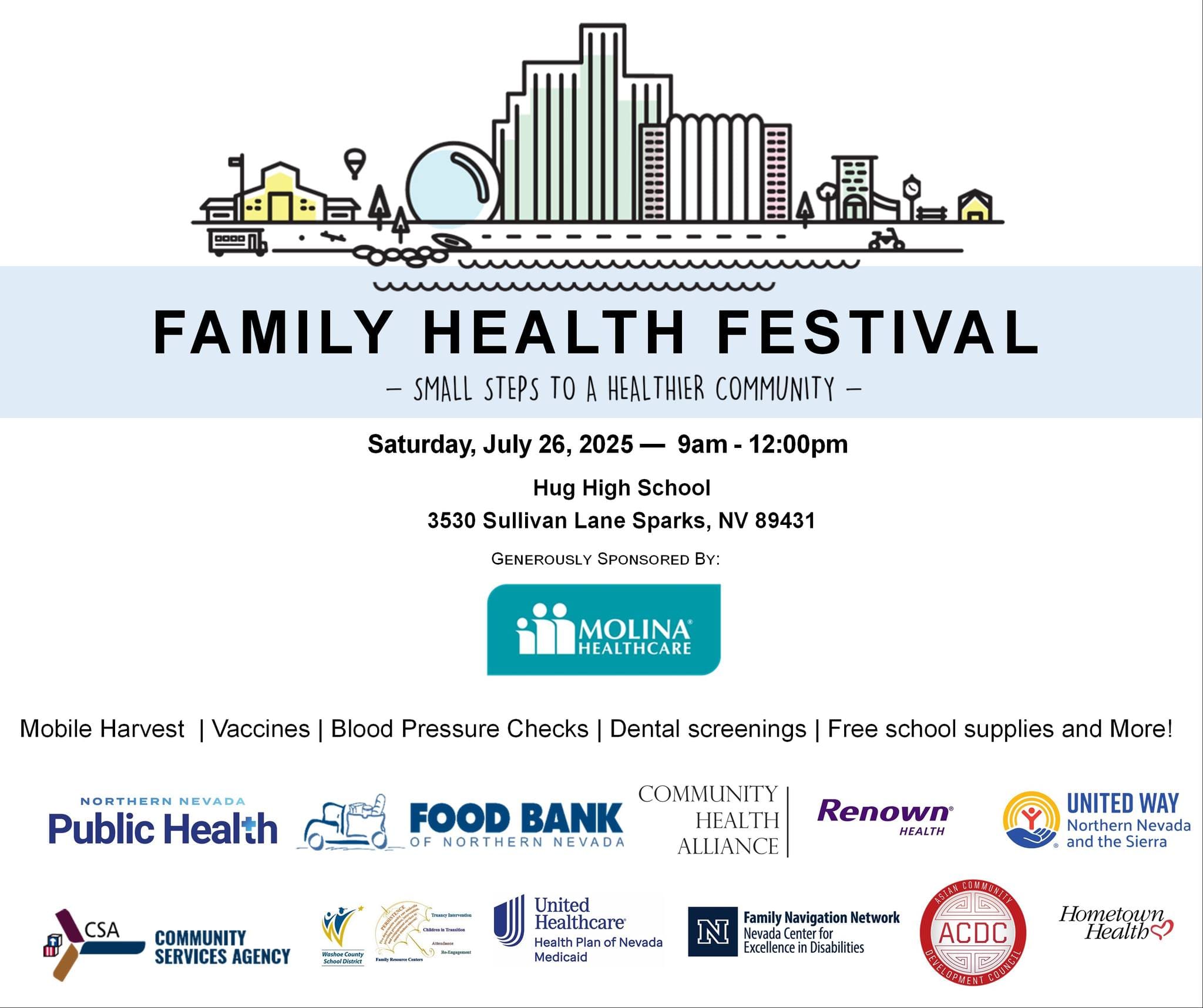 Family Health Festival, Hug HS, 7/26/2025