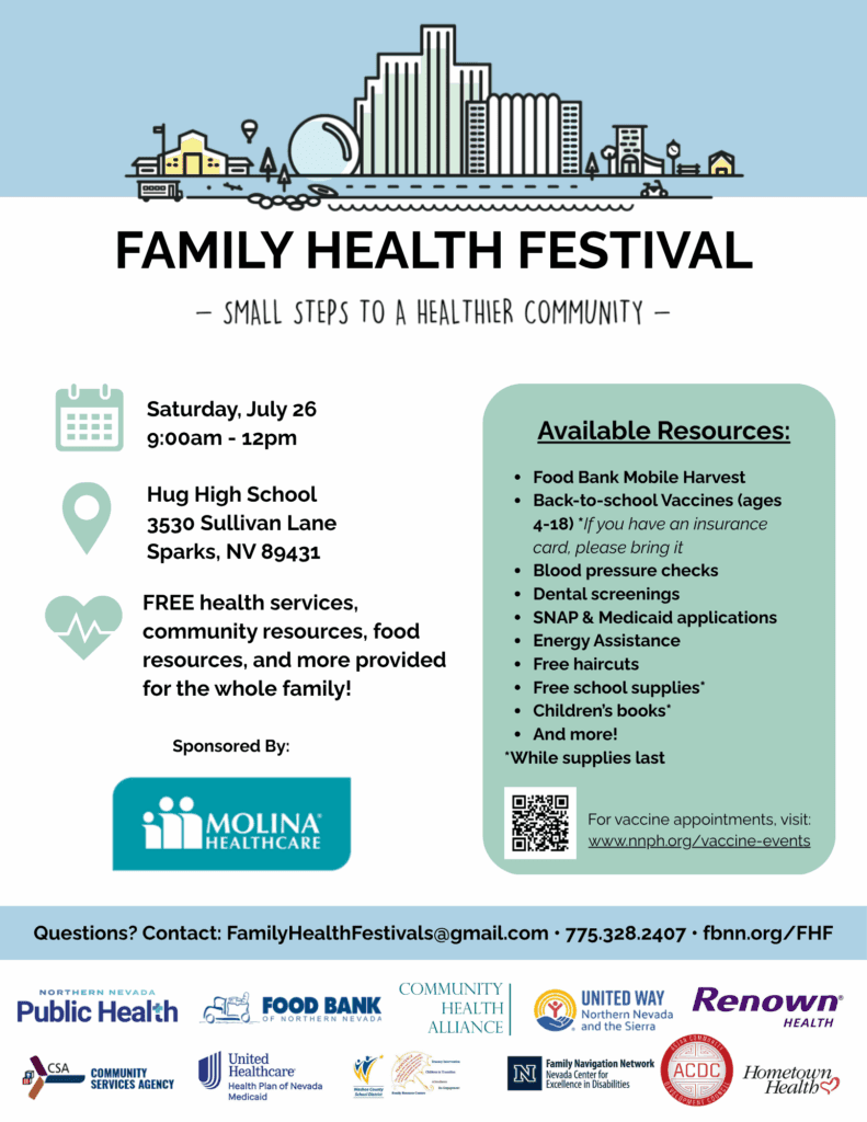 Family Health Festival flyer (English).