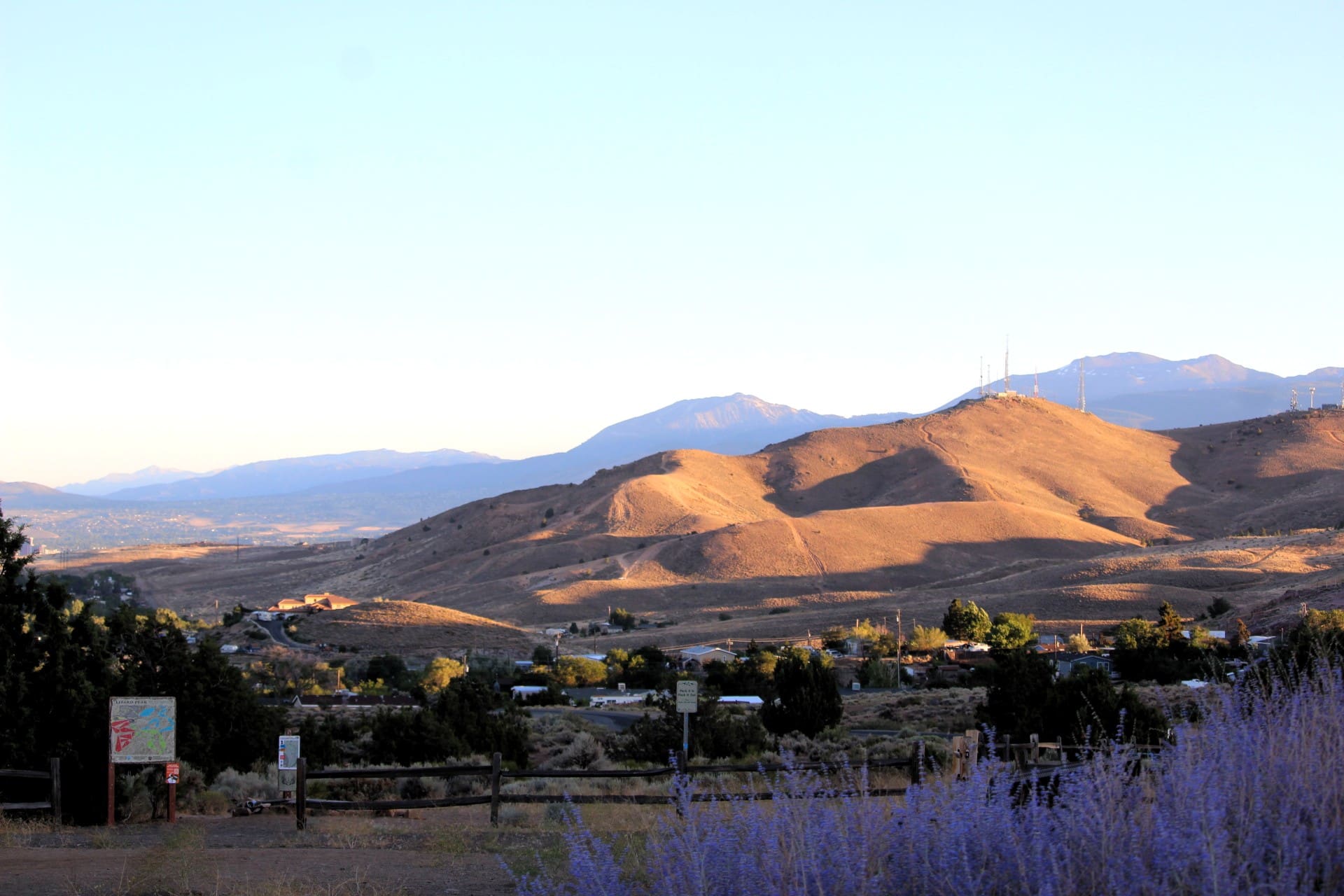 The purple sage blooming in the foreground, the shadows dancing on the hills...