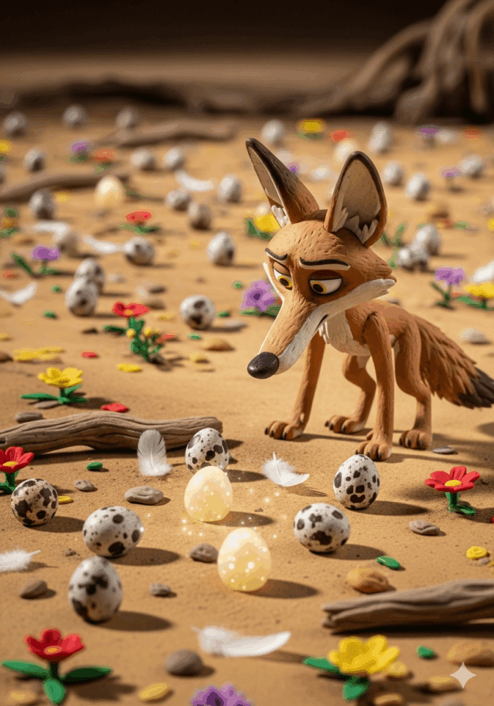 Tom stares at the plethora of quail eggs here!