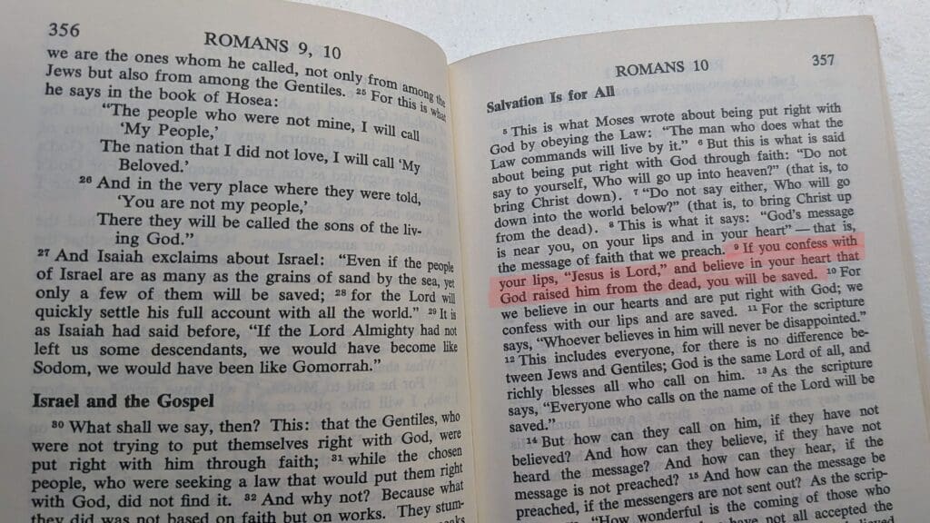 Today's English Version of Romans 10:9