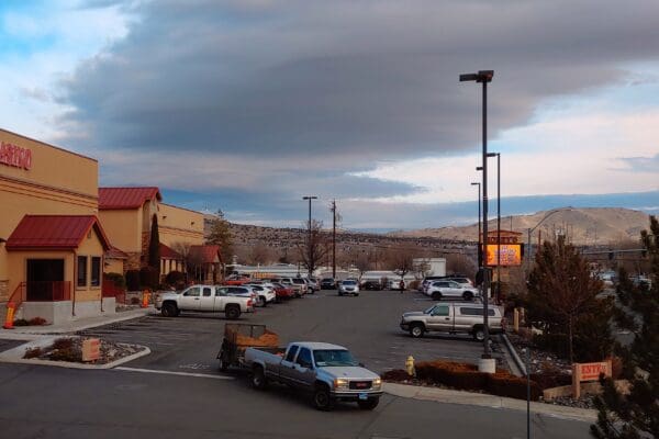 Hobey's Casino parking lot in Sun Valley, NV