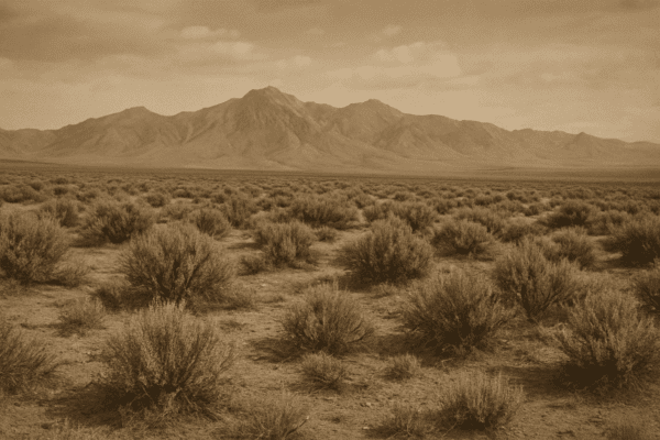 Vintage, AI-generated image of the Sun Valley, Nevada area, circa 1908.