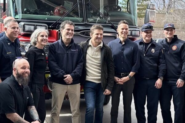 Jeremy Renner visits Truckee Meadows Fire & Rescue in Sun Valley, NV. February 25, 2026. Courtesy of Truckee Meadows Fire Protection District.
