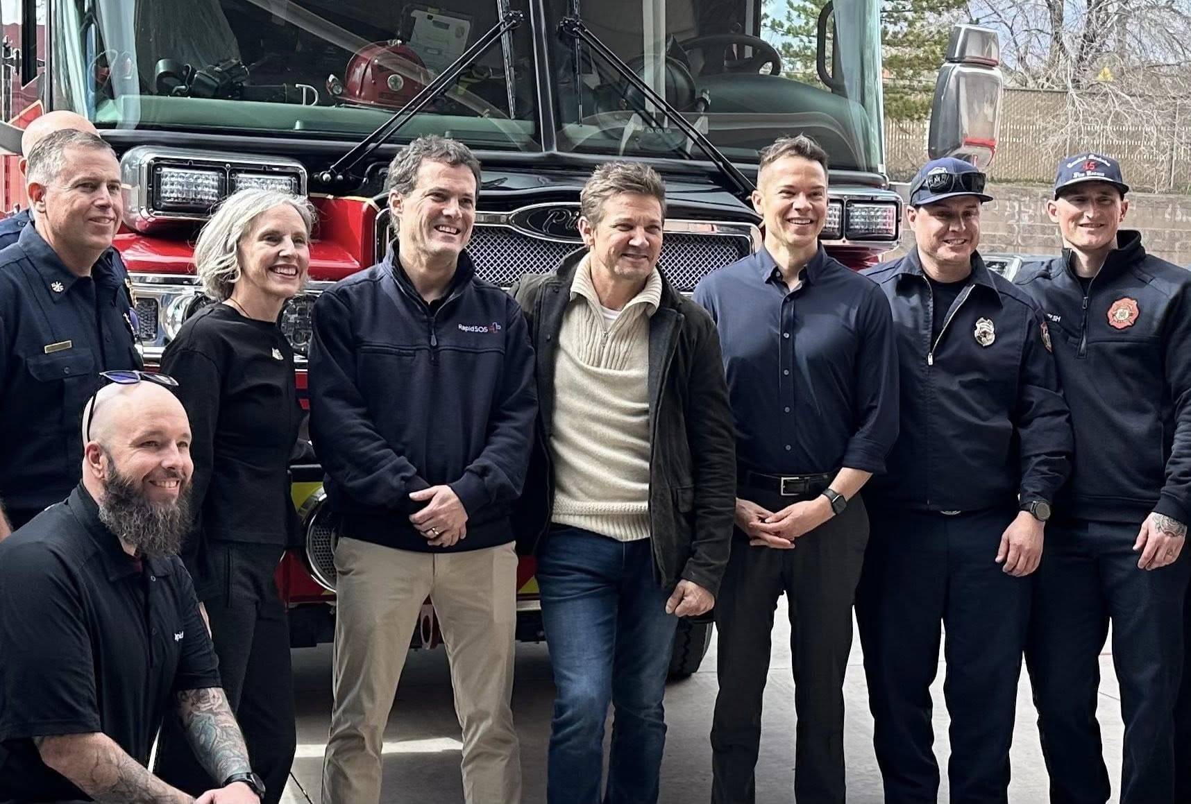 Jeremy Renner visits Truckee Meadows Fire & Rescue in Sun Valley, NV. February 25, 2026. Courtesy of Truckee Meadows Fire Protection District.