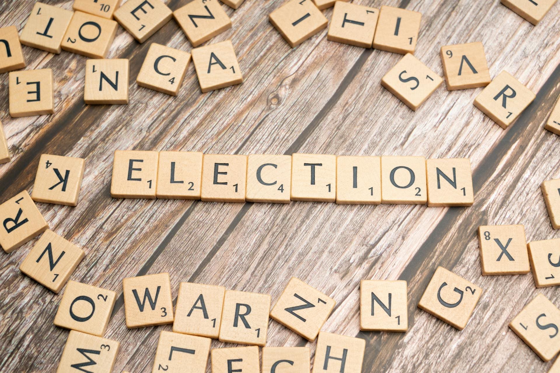 Photo by Markus Winkler: https://www.pexels.com/photo/the-word-election-spelled-out-in-scrabble-letters-19802111/