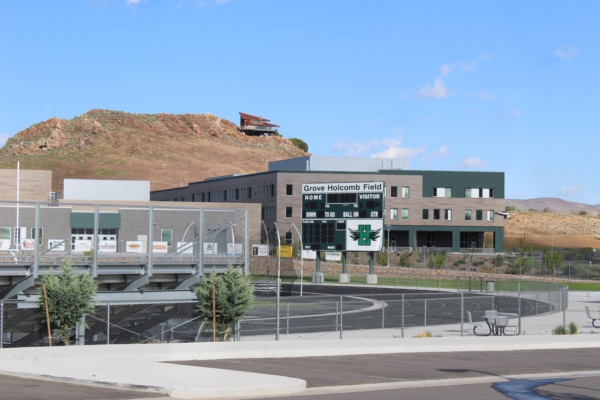Hug High School, home of Grove Holcomb Field.