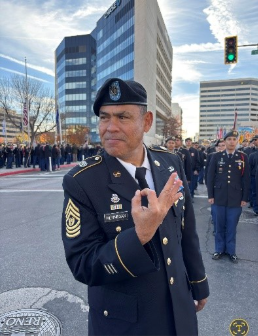 CSM Melchor A. Hennagan, a JROTC instructor at Hug High School