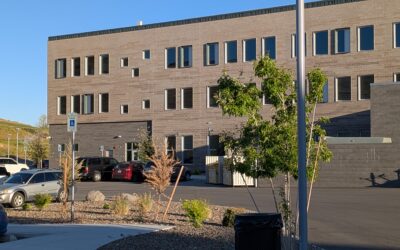 View of Hug High School from the back parking lot