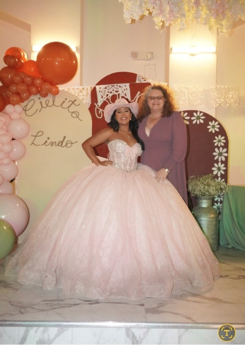 Donna Vazquez and Bonnie Preston at Donna’s Quinceanera on July 4, 2025