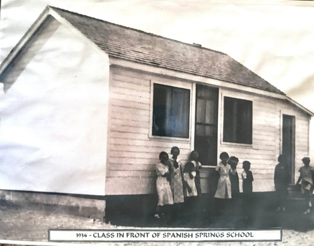 The two-room school house named Spanish Springs School that was eventually moved to Sun Valley, NV.