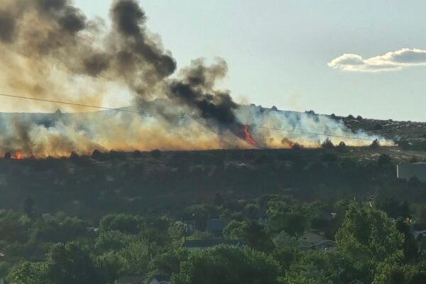 The Chimney Fire caused uneasiness Sunday night in Sun Valley, NV. Photo courtesy of Luis Sanchez.