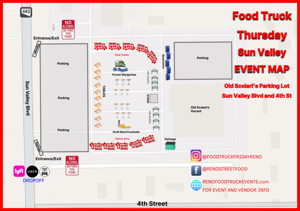 Map of Sun Valley Community Food Truck Event.
