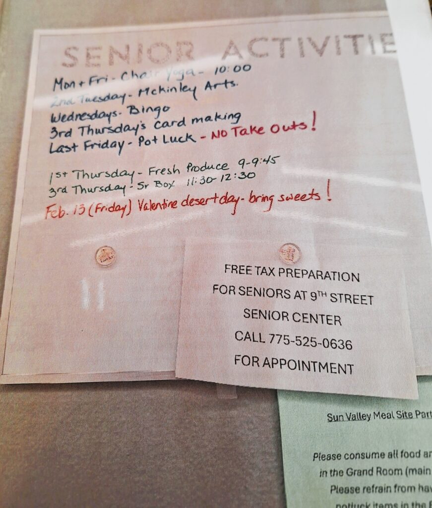 Senior Activities Calendar, Summer 2026
