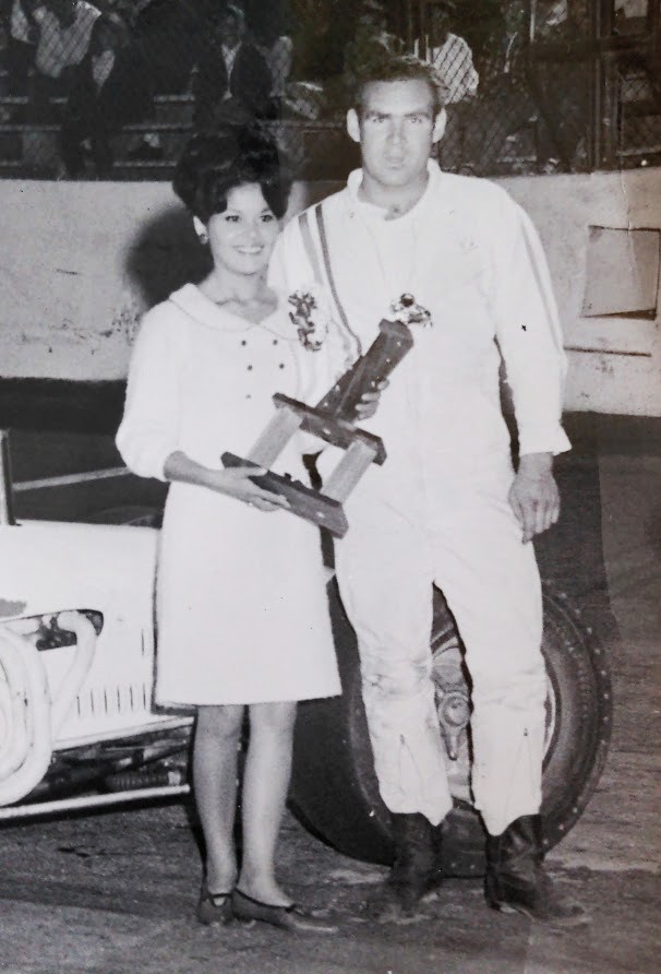 Darlene as a trophy girl at Carson Tahoe Speedway in the 1960s.