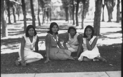 Children on the grounds of Stewart Indian School in about 1935. By unknown author or not provided - U.S. National Archives and Records Administration, Public Domain, https://commons.wikimedia.org/w/index.php?curid=17179346