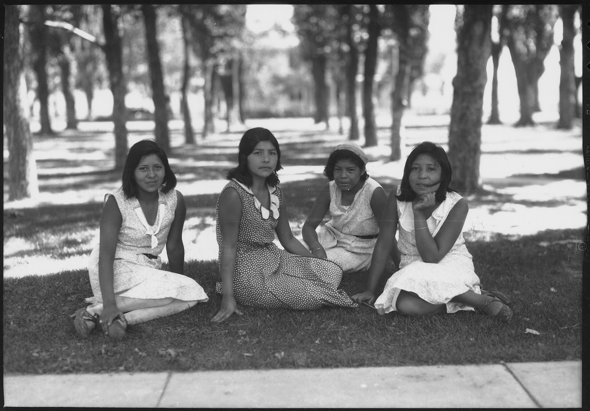 Children on the grounds of Stewart Indian School in about 1935. By unknown author or not provided - U.S. National Archives and Records Administration, Public Domain, https://commons.wikimedia.org/w/index.php?curid=17179346