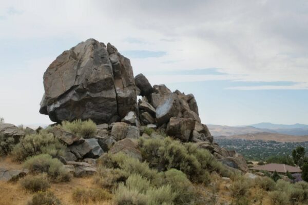Boulders at Sun Valley Regional Park with Sun Valley in the background. Courtesy of resident Joseph Keller.