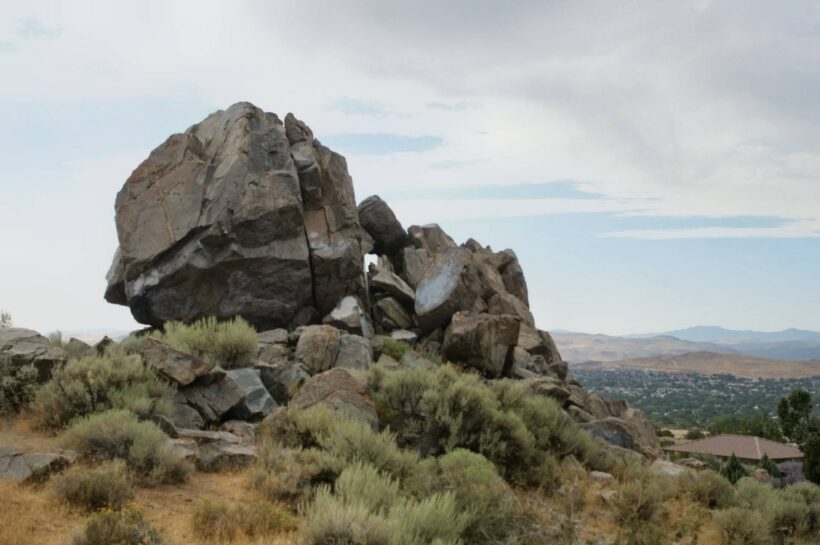 Boulders at Sun Valley Regional Park with Sun Valley in the background. Courtesy of resident Joseph Keller.