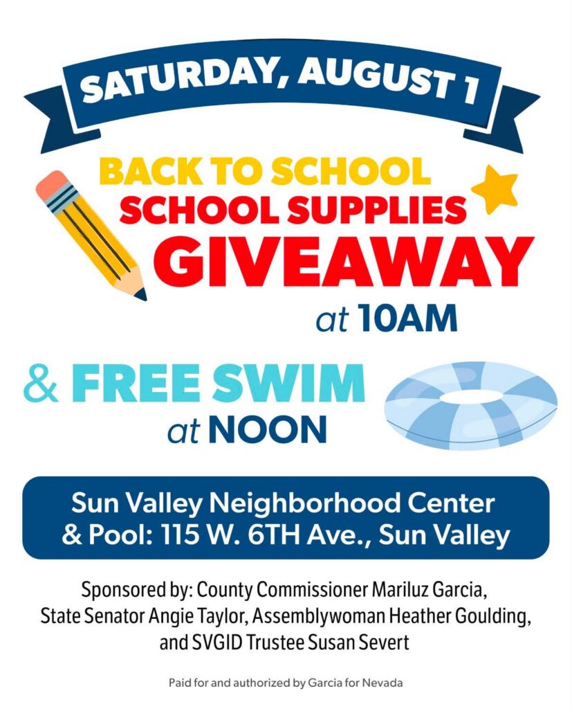 Flyer: Sun Valley Free Swim Day. Source: Facebook.