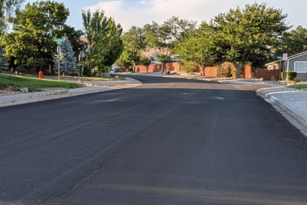 New slurry seal on portions of Arapaho Dr in Highland Ranch.