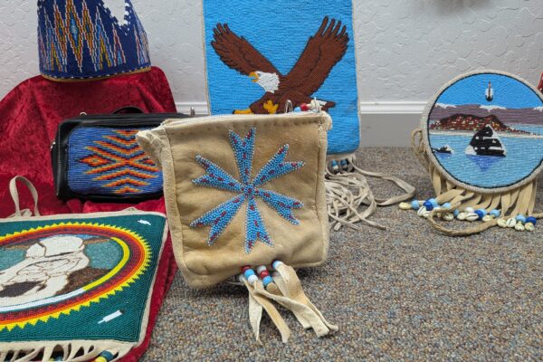 A selection of Paiute beaded purses, as seen at the Pyramid Lake Paiute Tribe Museum and Visitors Center.