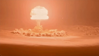 Plumbbob-Hood test, 74 kilotons. AEC/USDE, Public domain, via Wikimedia Commons.